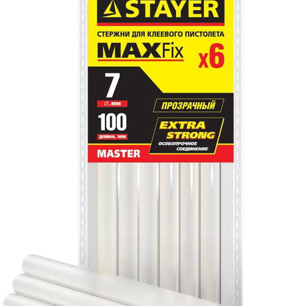 Стержни STAYER  для клеевых пистолетов, прозрачные универсальные 7мм*100мм 2-06817-T-S06