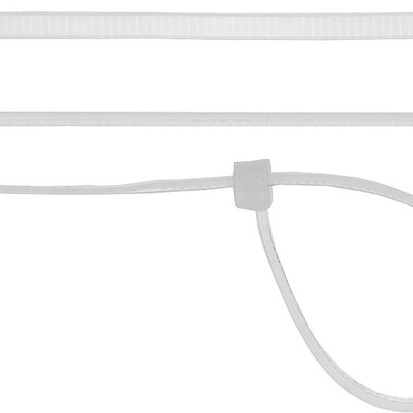 Кабельные стяжки белые ХС-Б, 4.8 x 300 мм, 100 шт,нейлоновые, СИБИН 3786-48-300