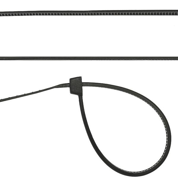 Кабельные стяжки черные ХС-Ч, 7.6 x 400 мм, 100 шт,нейлоновые, СИБИН 3788-76-400